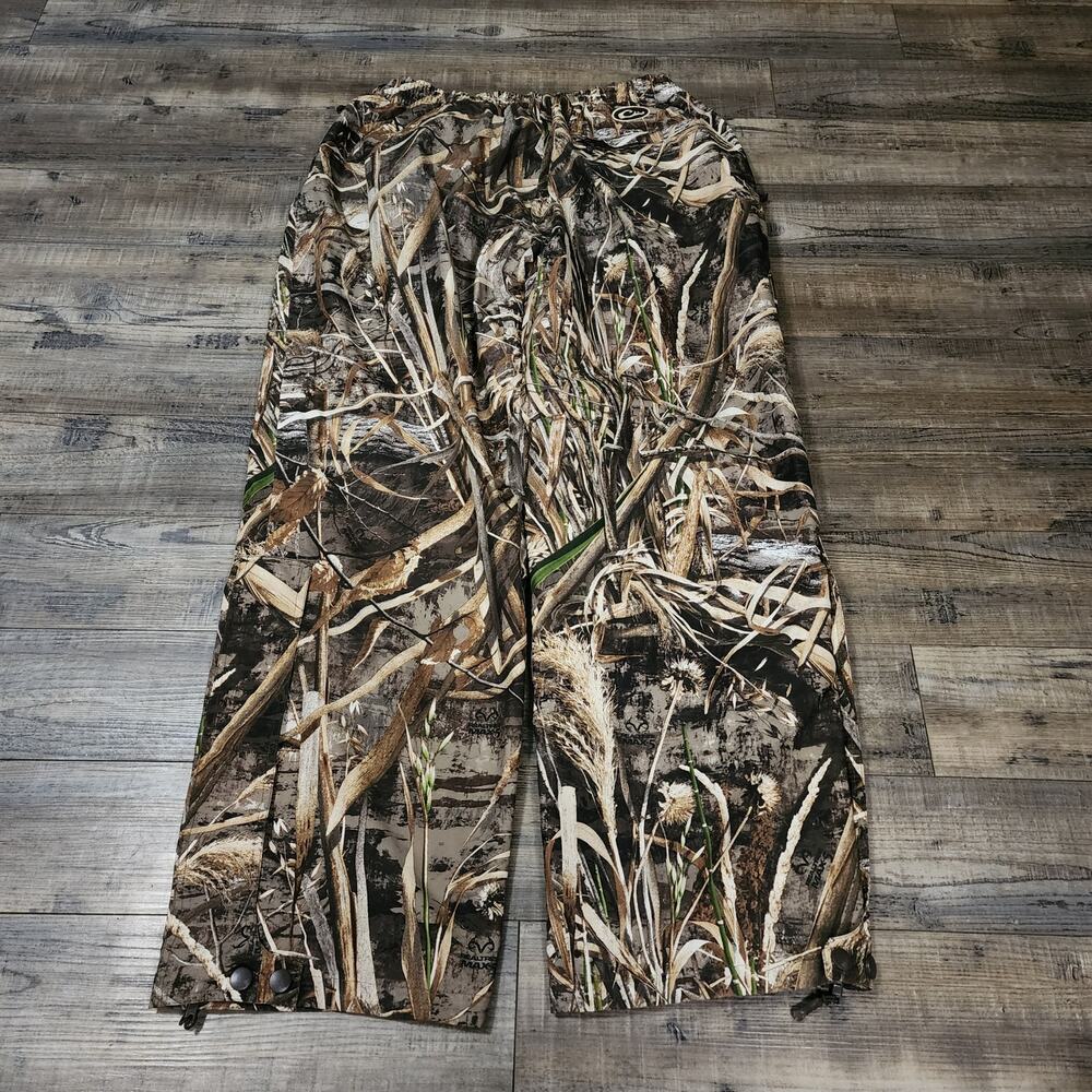 Drake Waterfowl elastic waterproof over pants hunting camo men size L - Picture 11 of 11